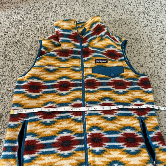 Patagonia Synchilla Aztec Print Fleece Full-Zip Vest Sise Medium - Picture 8 of 9